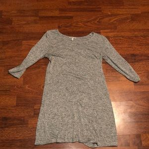 Gray sweater dress
